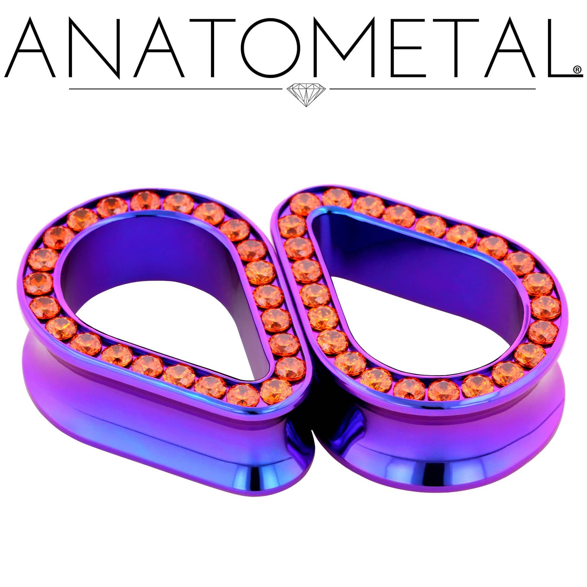 Gemmed Teardrop Eyelets by Anatometal - Laughing Buddha Studios SoCal