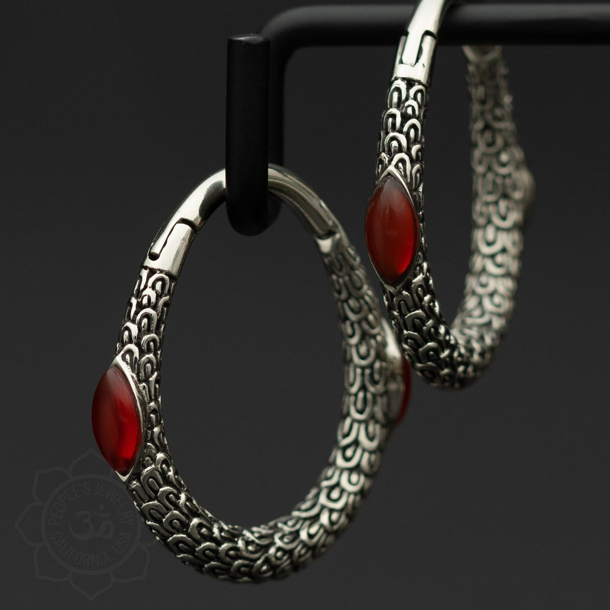 Brass Marquise Clickers with Inlay by Peoples Jewelry - Laughing Buddha Studios SoCal