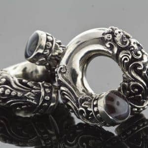 Intricate Brass Coils with Onyx by People's Jewelry - Laughing Buddha Studios SoCal