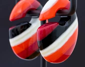 Gorilla Glass Ovoids red stripes