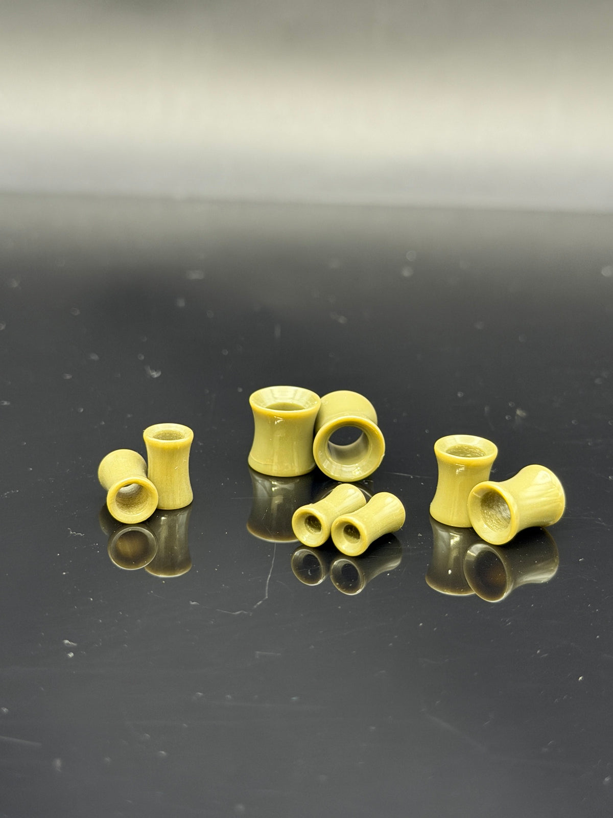 Double Flare Army Green Acrylic Eyelets