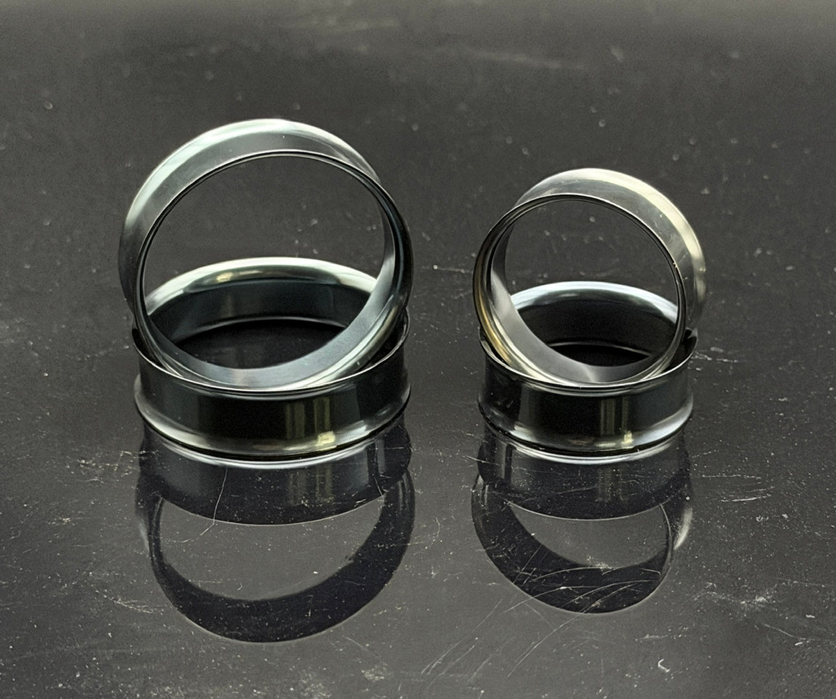Double Flare Black PVD Surgical Steel Eyelets