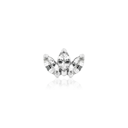 Junipurr Jewelry Triple Marquise Fan CZ - Laughing Buddha Studios SoCal