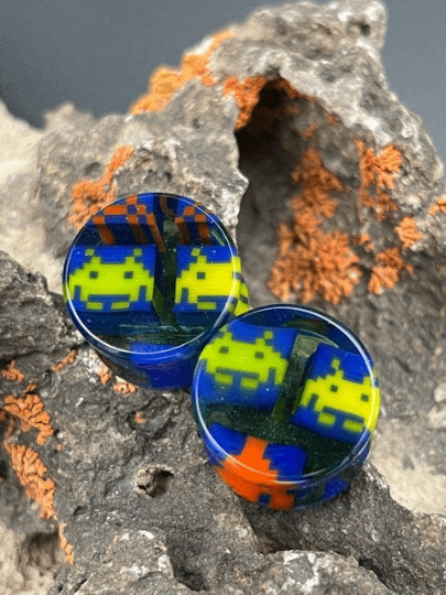 Space Invader Plugs by Gorilla Glass - Laughing Buddha Studios SoCal
