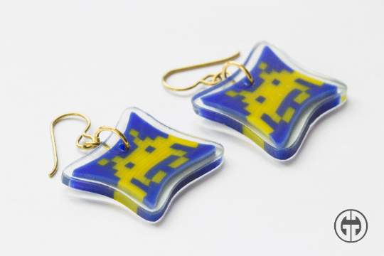 Space Invader Ranger Earrings by Gorilla Glass - Laughing Buddha Studios SoCal
