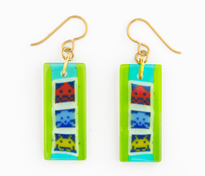 Space Invader Troop Earrings by Gorilla Glass - Laughing Buddha Studios SoCal