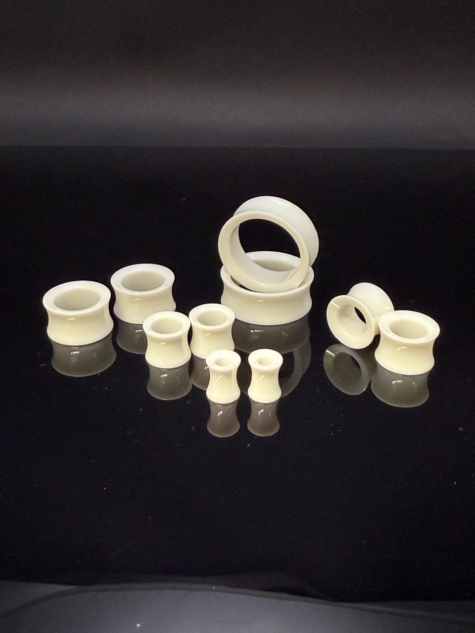 Double Flare White Acrylic Eyelets